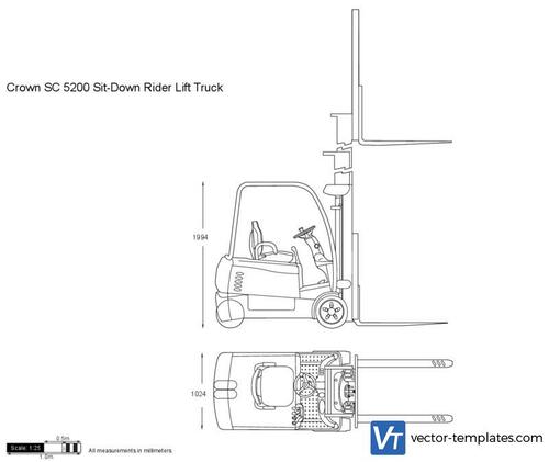 Crown SC 5200 Sit-Down Rider Lift Truck