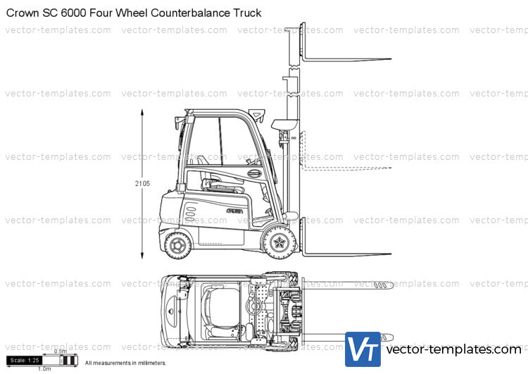 Crown SC 6000 Four Wheel Counterbalance Truck