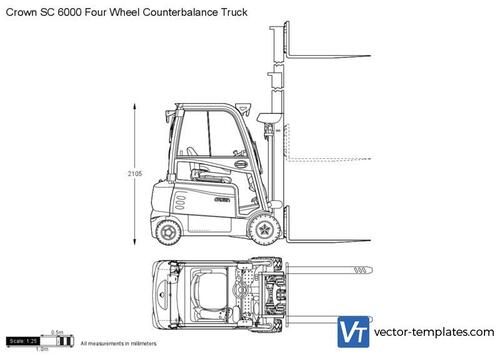 Crown SC 6000 Four Wheel Counterbalance Truck