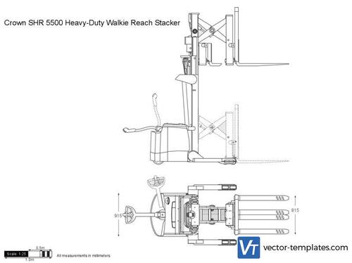 Crown SHR 5500 Heavy-Duty Walkie Reach Stacker