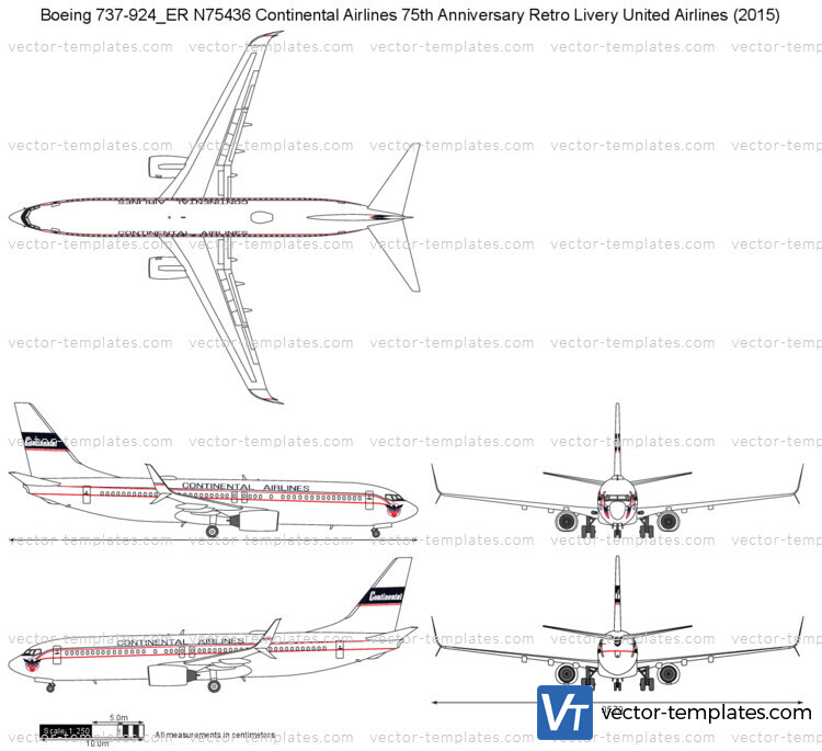 Boeing 737-924_ER N75436 Continental Airlines 75th Anniversary Retro Livery United Airlines