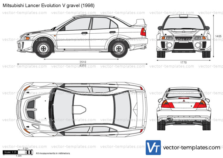 Mitsubishi Lancer Evolution V gravel