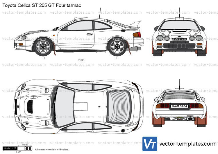 Toyota Celica ST 205 GT Four tarmac