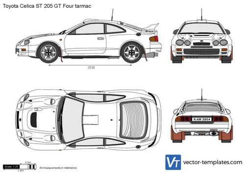 Toyota Celica ST 205 GT Four tarmac