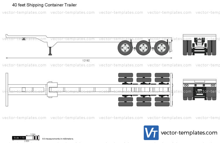 40 feet Shipping Container Trailer