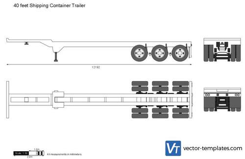 40 feet Shipping Container Trailer