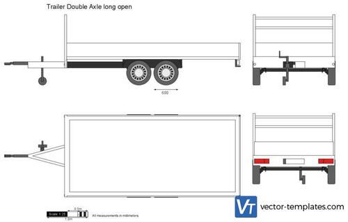 Trailer Double Axle long open