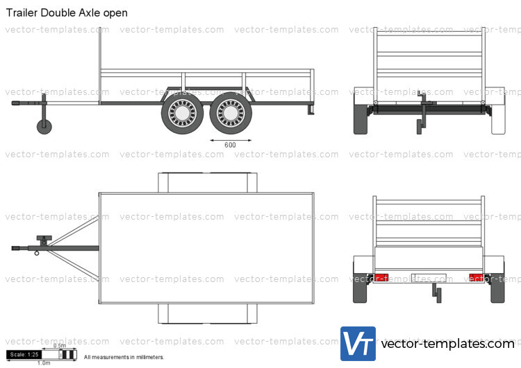 Trailer Double Axle open