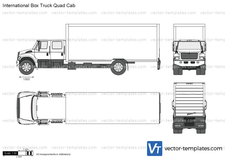 International Box Truck Quad Cab