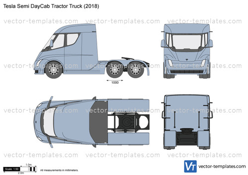 Tesla Semi DayCab Tractor Truck