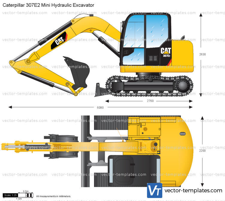 Caterpillar 307E2 Mini Hydraulic Excavator