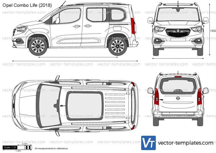 Templates - Cars - Opel - Opel Combo Life