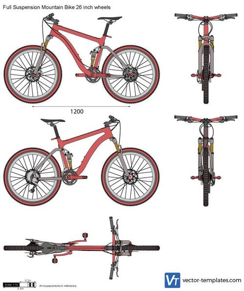 Full Suspension Mountain Bike 26 inch wheels