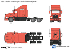 Mack Vision CX613 Sleeper Cab Tractor Truck