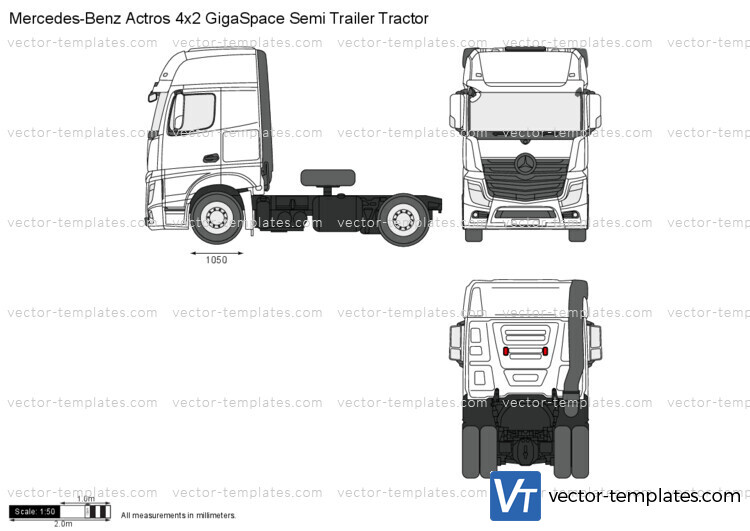 Mercedes-Benz Actros 4x2 GigaSpace Semi Trailer Tractor