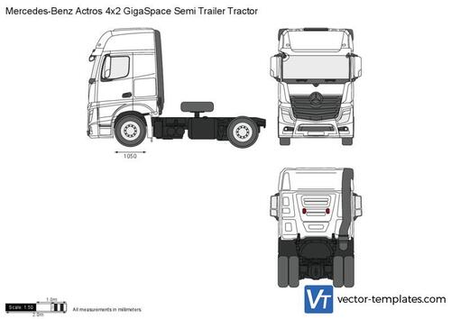 Mercedes-Benz Actros 4x2 GigaSpace Semi Trailer Tractor