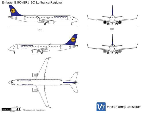 Embraer E190 (ERJ190) Lufthansa Regional