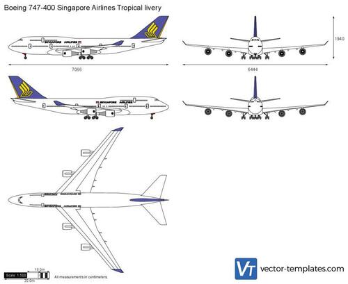 Boeing 747-400 Singapore Airlines Tropical livery