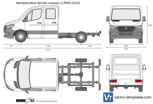 Mercedes-Benz Sprinter crewcab L2 RWD