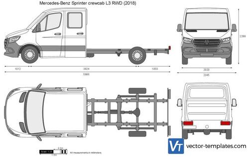 Mercedes-Benz Sprinter crewcab L3 RWD