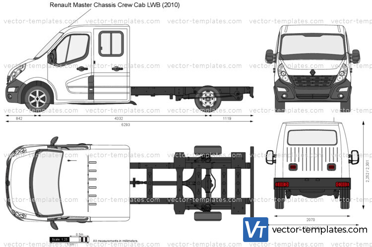 Renault Master Chassis Crew Cab LWB