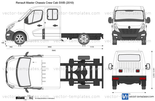 Renault Master Chassis Crew Cab SWB