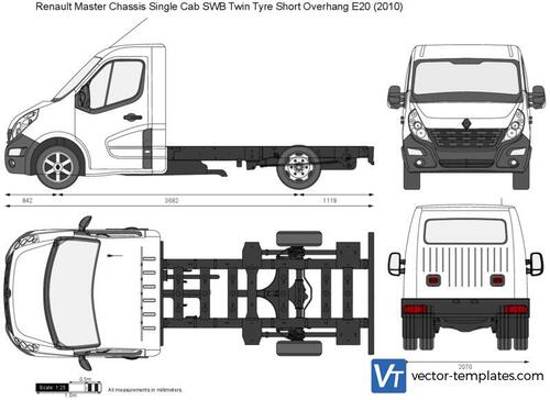 Renault Master Chassis Single Cab SWB Twin Tyre Short Overhang E20