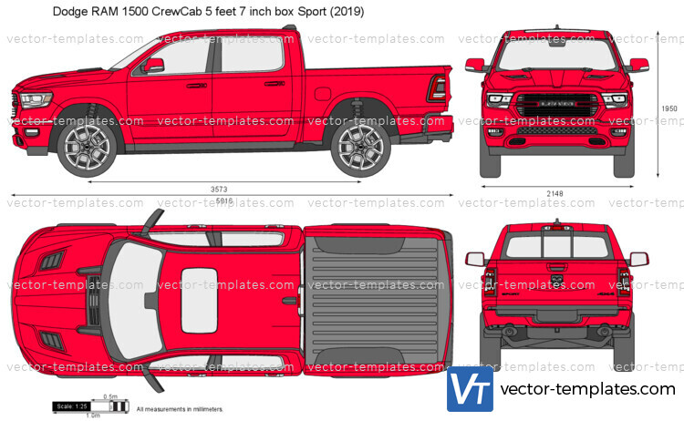 Dodge RAM 1500 CrewCab 5 feet 7 inch box Sport