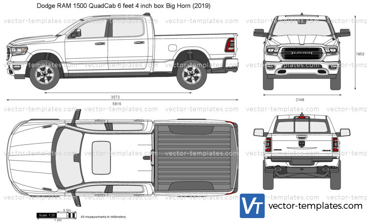 Dodge RAM 1500 QuadCab 6 feet 4 inch box Big Horn