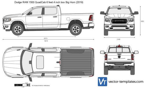 Dodge RAM 1500 QuadCab 6 feet 4 inch box Big Horn