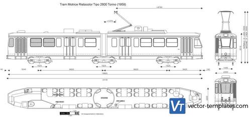 Tram Motrice Ristocolor Tipo 2800 Torino