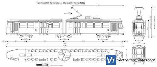 Tram Tipo 2800 1e Serie Livrea Storica 2857 Torino