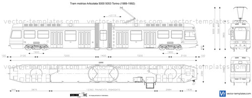 Tram motrice Articolata 5000 5053 Torino
