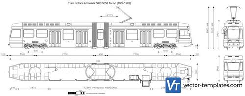 Tram motrice Articolata 5000 5053 Torino