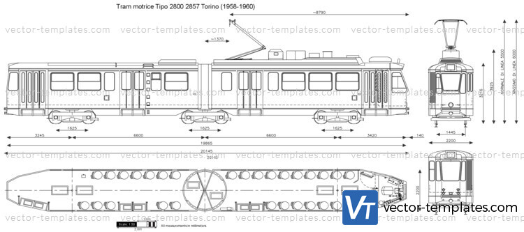 Tram motrice Tipo 2800 2857 Torino