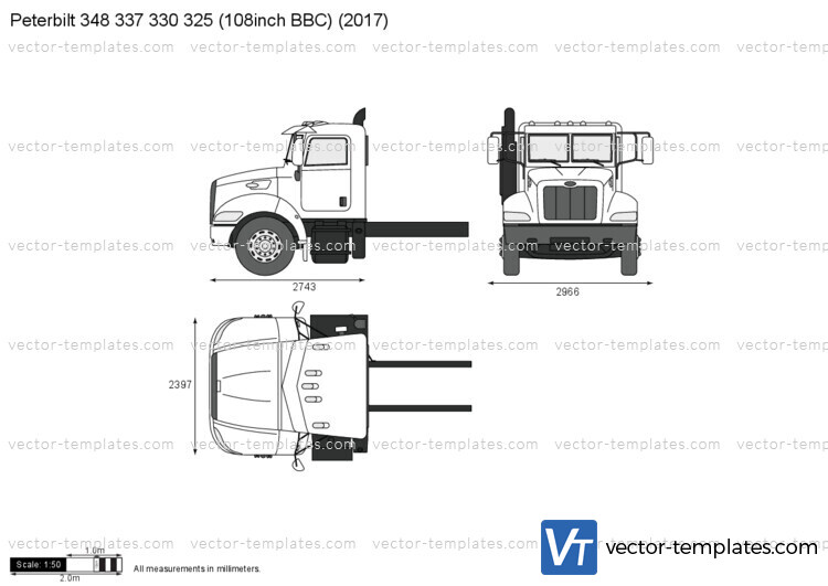 Peterbilt 348 337 330 325 (108inch BBC)