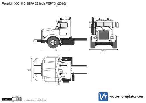 Peterbilt 365-115 SBFA 22 inch FEPTO