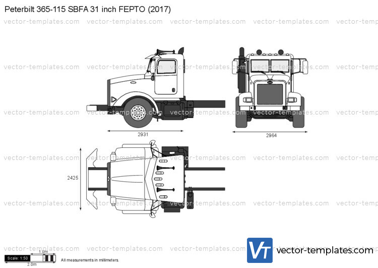 Peterbilt 365-115 SBFA 31 inch FEPTO