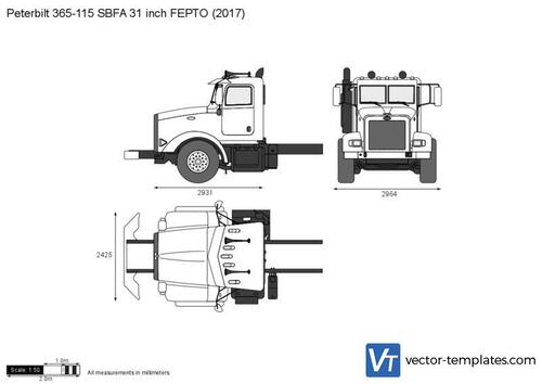 Peterbilt 365-115 SBFA 31 inch FEPTO