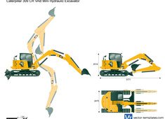 Caterpillar 309 CR VAB Mini Hydraulic Excavator