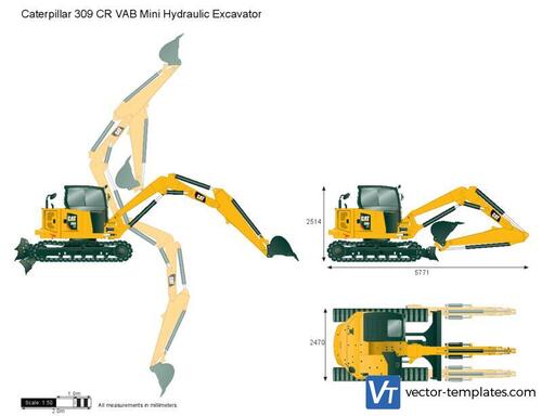 Caterpillar 309 CR VAB Mini Hydraulic Excavator