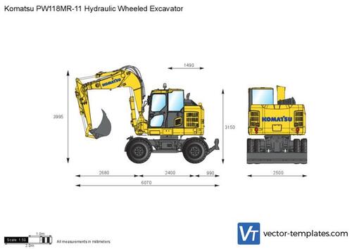 Komatsu PW118MR-11 Hydraulic Wheeled Excavator