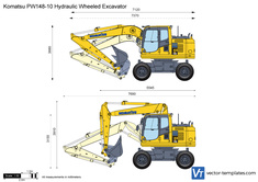 Komatsu PW148-10 Hydraulic Wheeled Excavator