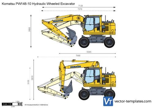 Komatsu PW148-10 Hydraulic Wheeled Excavator