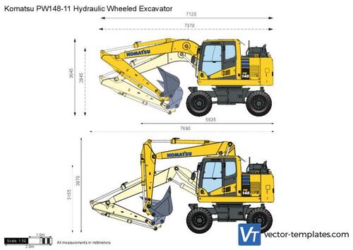 Komatsu PW148-11 Hydraulic Wheeled Excavator