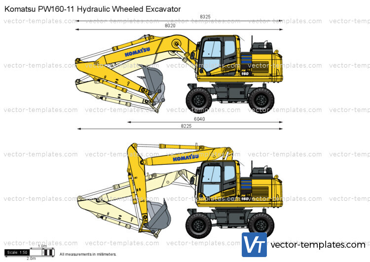 Komatsu PW160-11 Hydraulic Wheeled Excavator