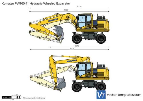 Komatsu PW160-11 Hydraulic Wheeled Excavator