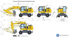 Komatsu PW180 Hydraulic Wheeled Excavator