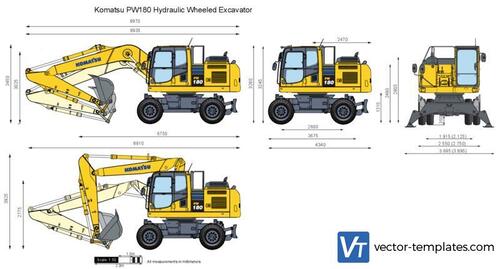 Komatsu PW180 Hydraulic Wheeled Excavator