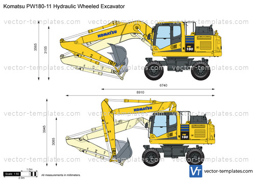 Komatsu PW180-11 Hydraulic Wheeled Excavator
